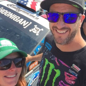  Lucy Block with her husband, Ken Block.